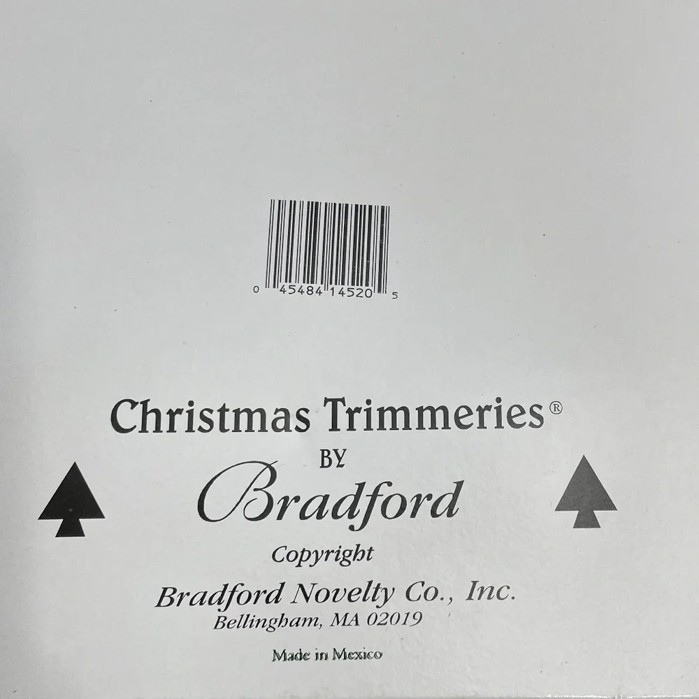 Vtg Bradford Christmas Trimmeries Ornaments Glitter Snowmen Set of 4 Mexico 3.5”
